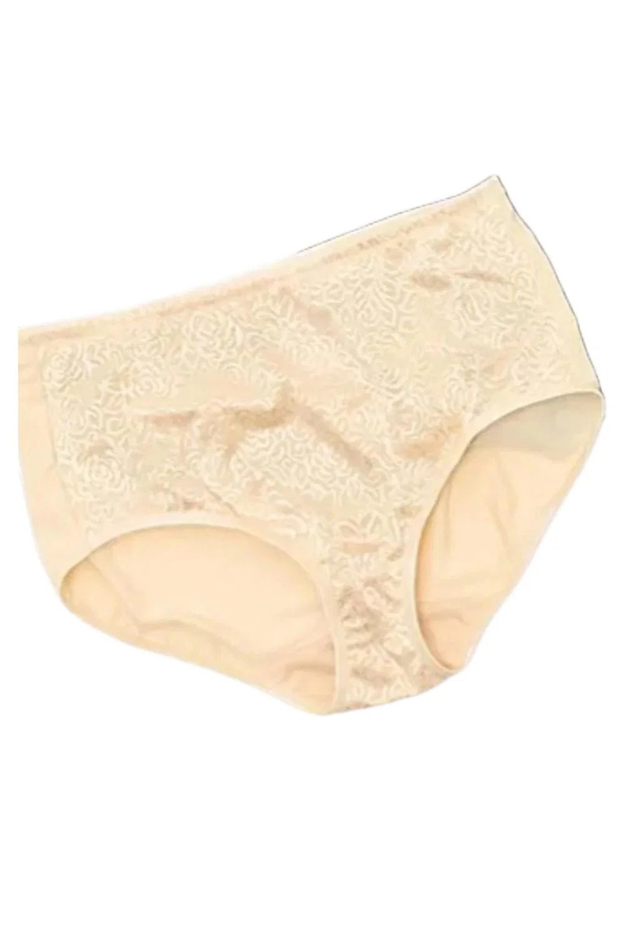 Breezies Women's Wild Rose High Waisted Shaping Brief Warm Beige - Regular